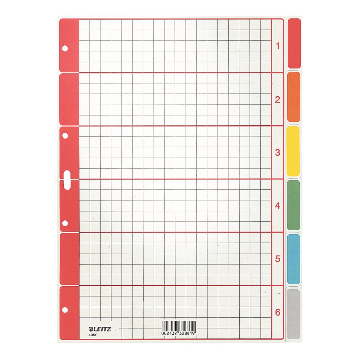 Leitz Intercalaires A Neutre Divisions Multicolores Carton