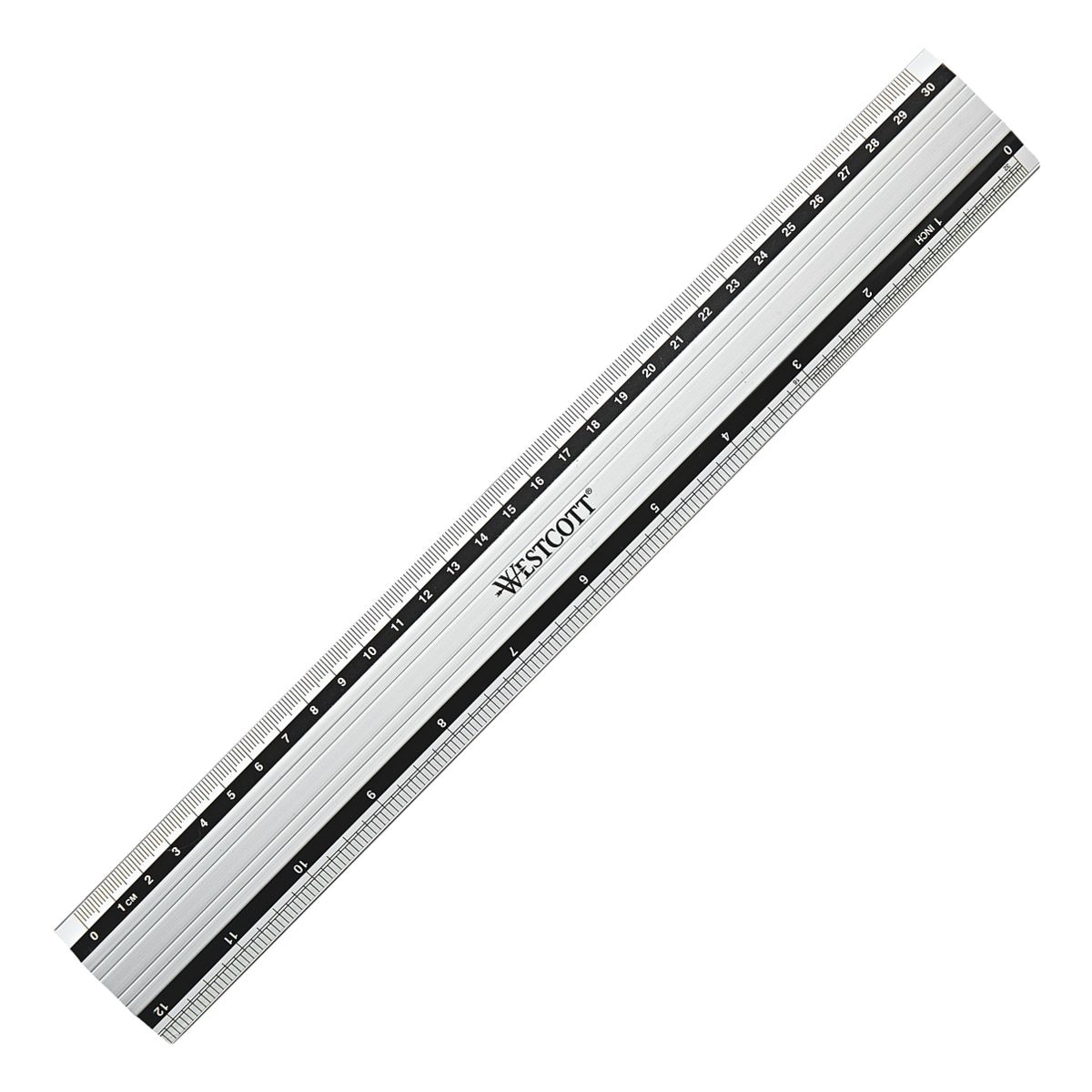 Westcott Aluminium Lineal 30 cm rutschfest Bei OTTO Office günstig