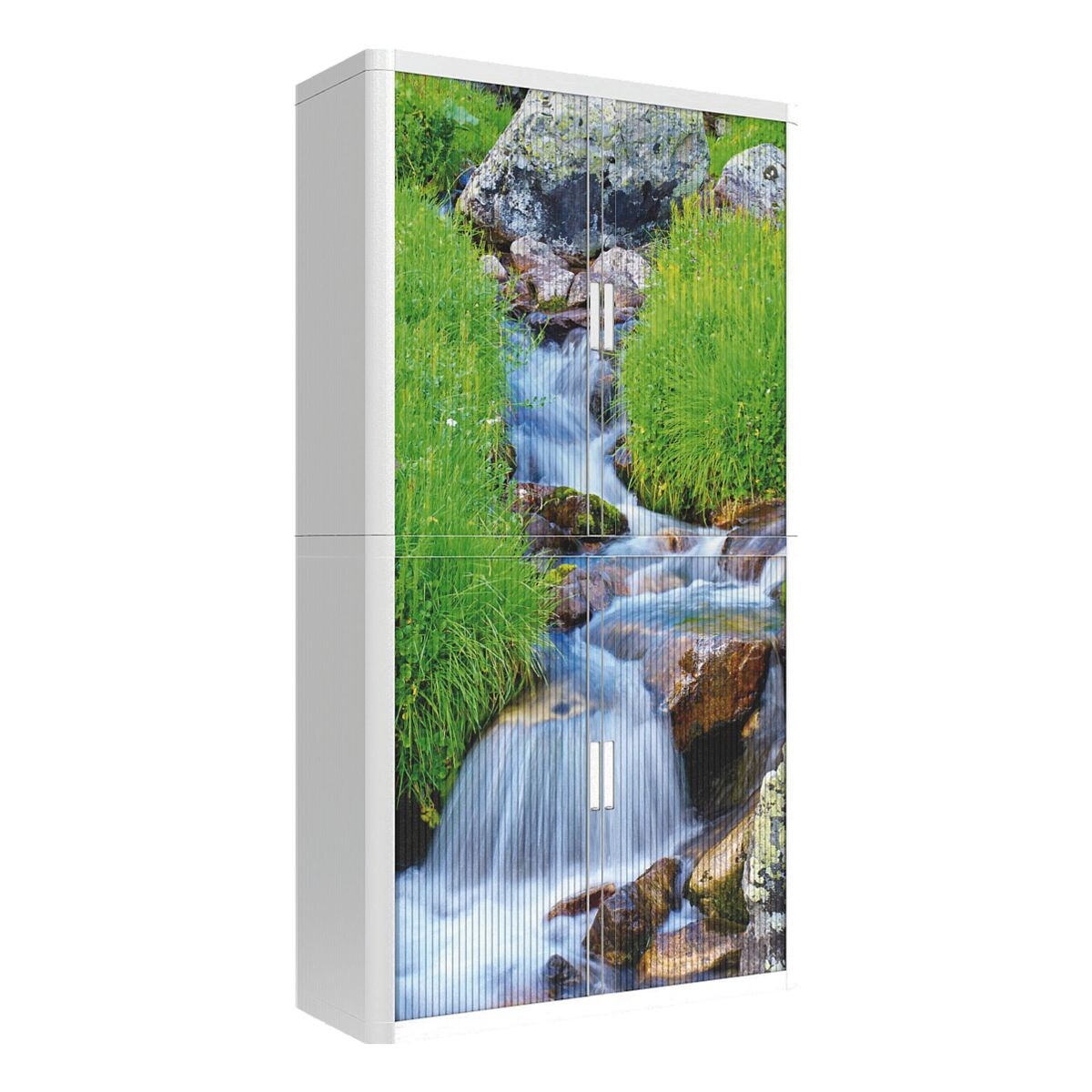 easyOffice kast met roldeuren »stromende beek (3029C)« afsluitbaar, 110 x 204 cm