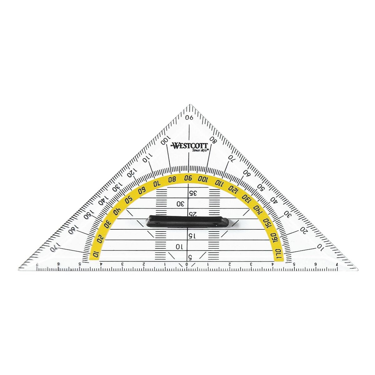 Westcott Geodriehoek 14 cm met greep