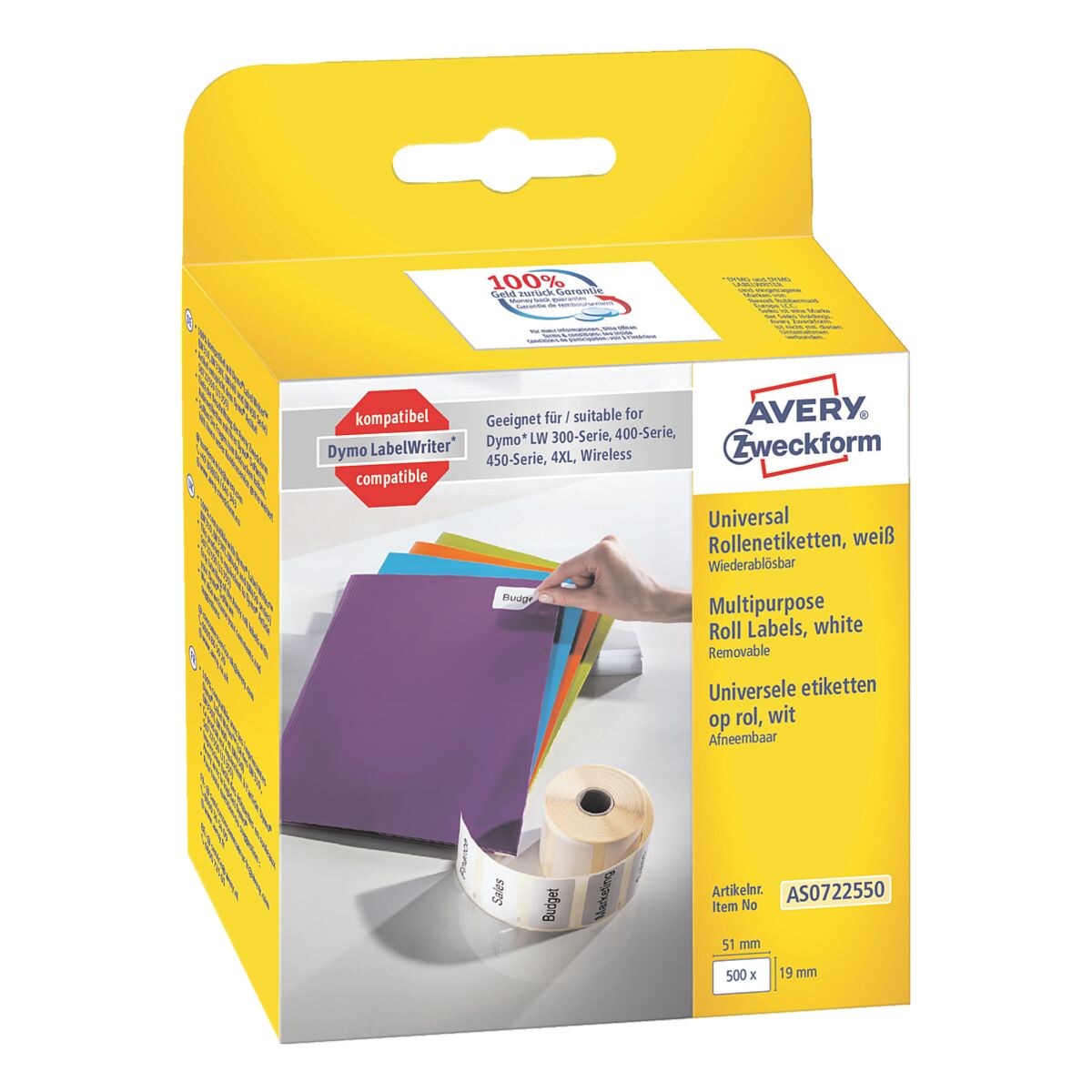 Avery Zweckform Etiketten op rol »AS0722550«