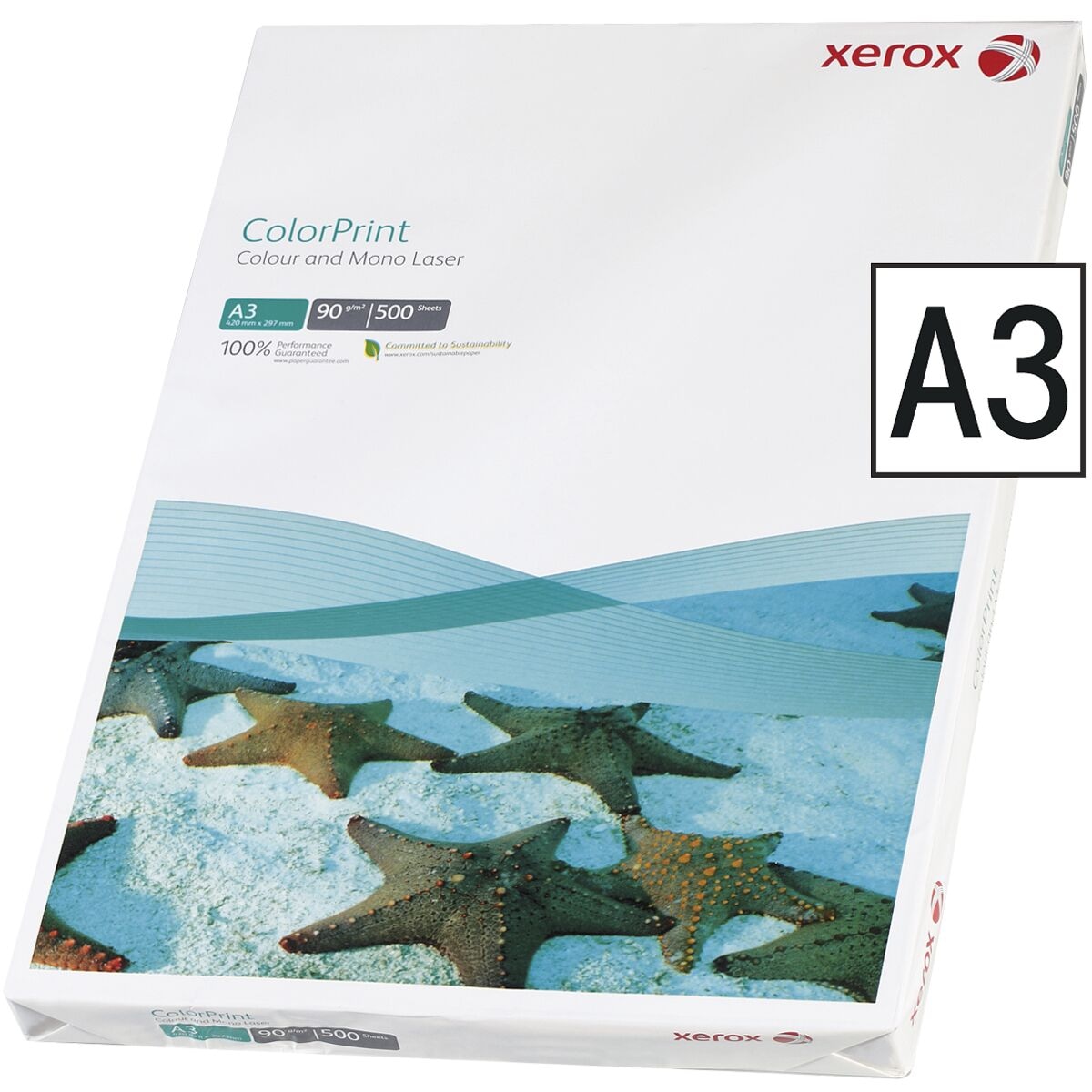 Papier voor kleurenlaserprinters A3 Xerox Color Print - 500 bladen (totaal)