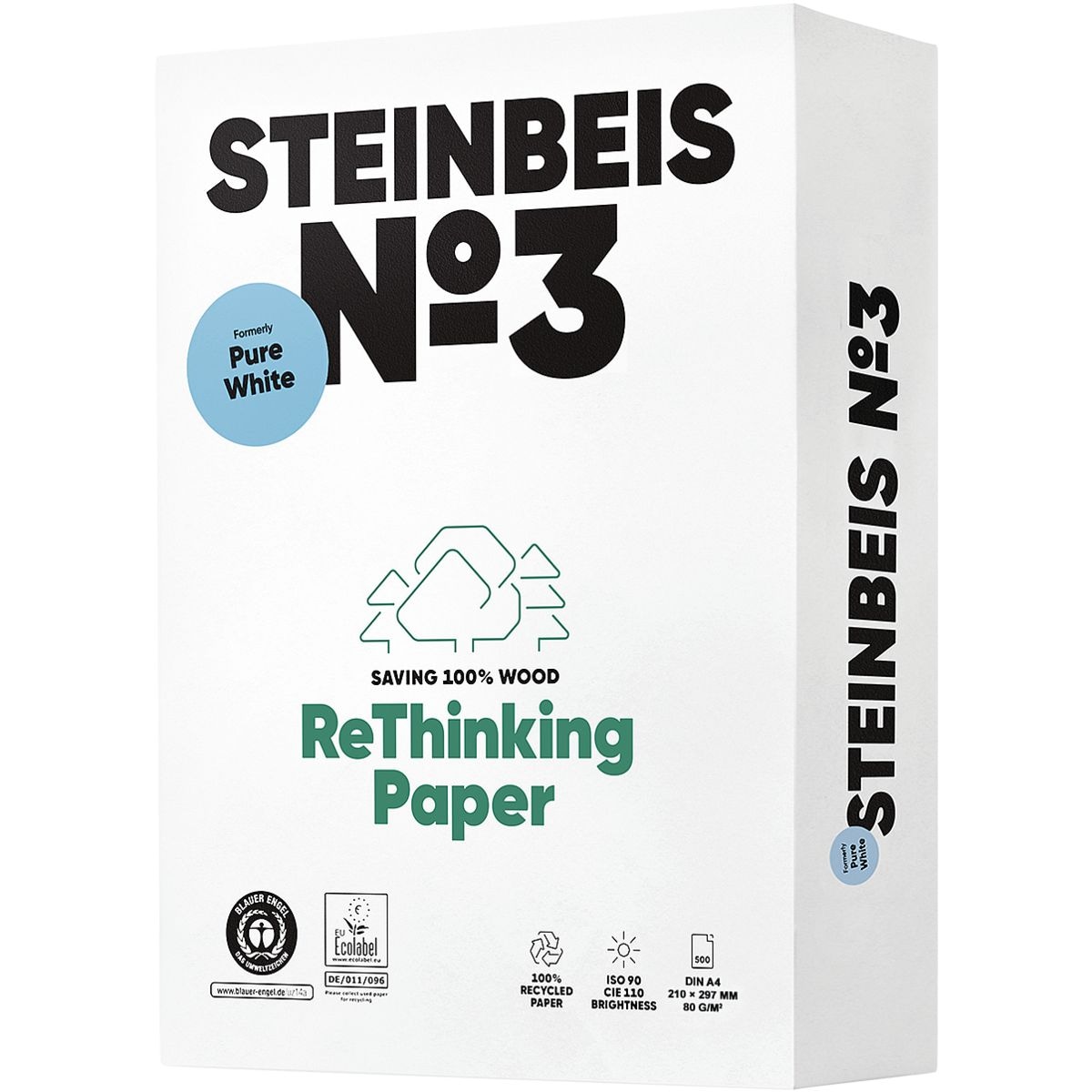 Gerecycleerd papier A4 Steinbeis Pure White - 500 bladen (totaal)