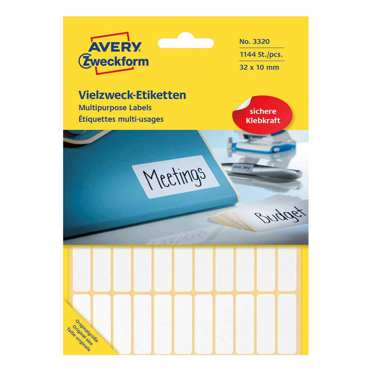 Avery Zweckform Pak van 1144 multifunctionele etiketten 3320