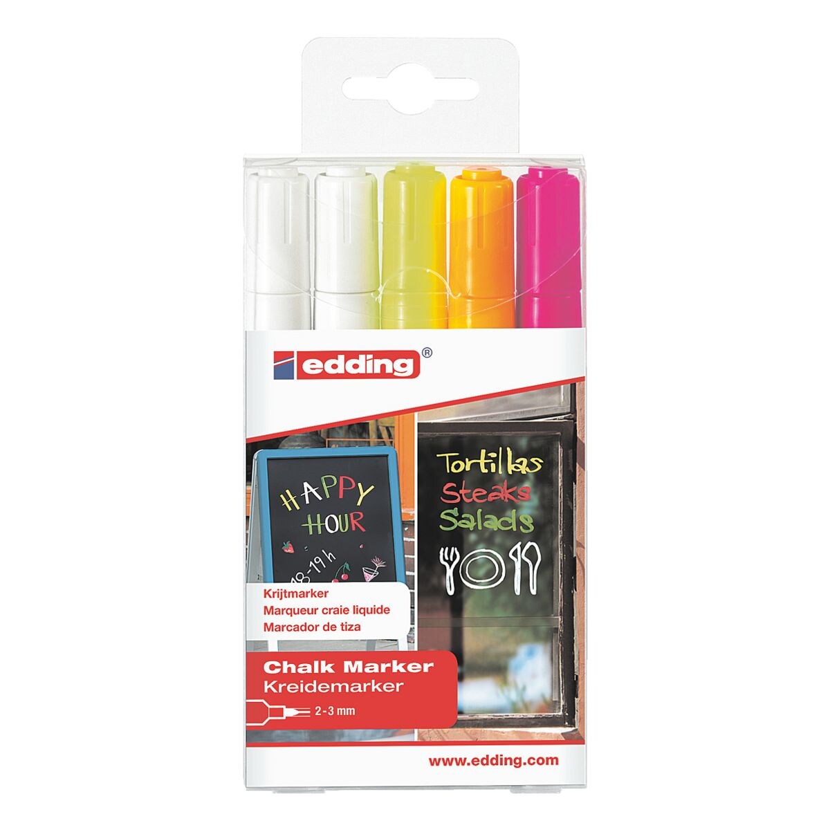 edding Pak met 5 krijtmarkers »4095«