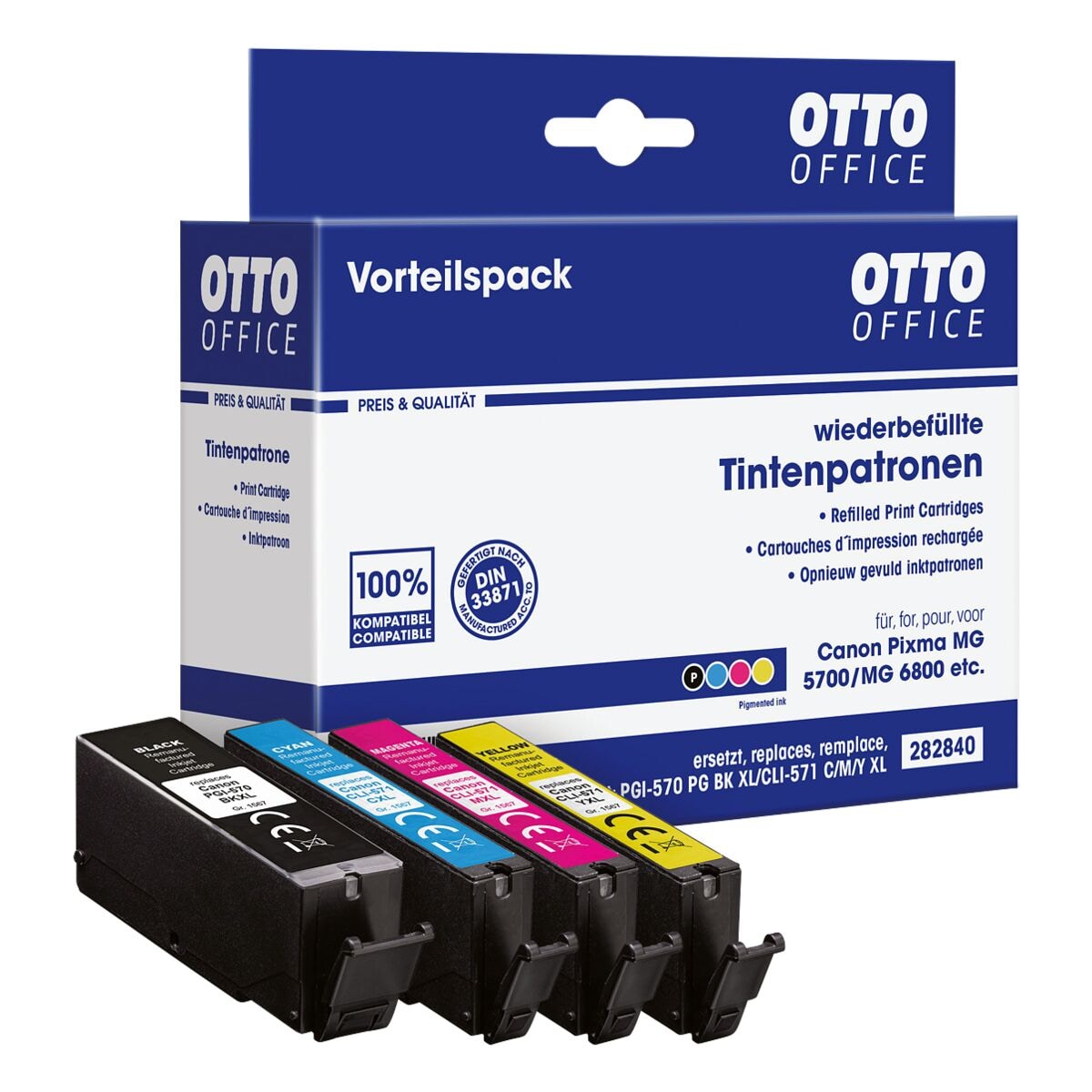 OTTO Office Inktpatronenset vervangt Canon »PGI 570 BK XL / CLI-571 C/M/Y XL«