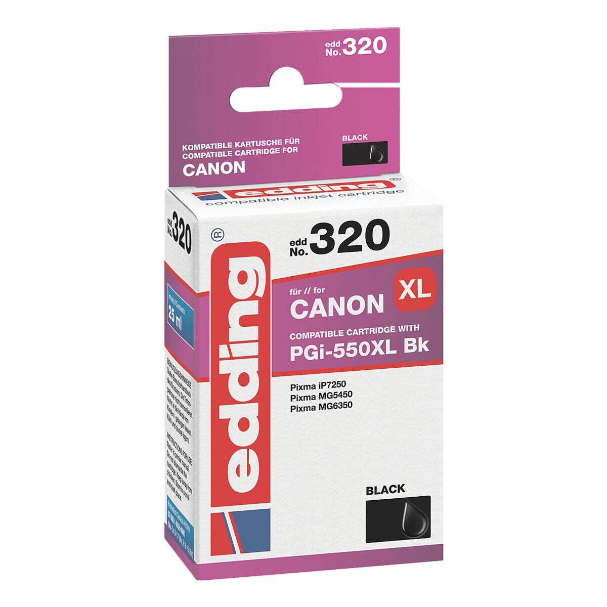 edding Inktpatroon vervang Canon »PGI-550XL«