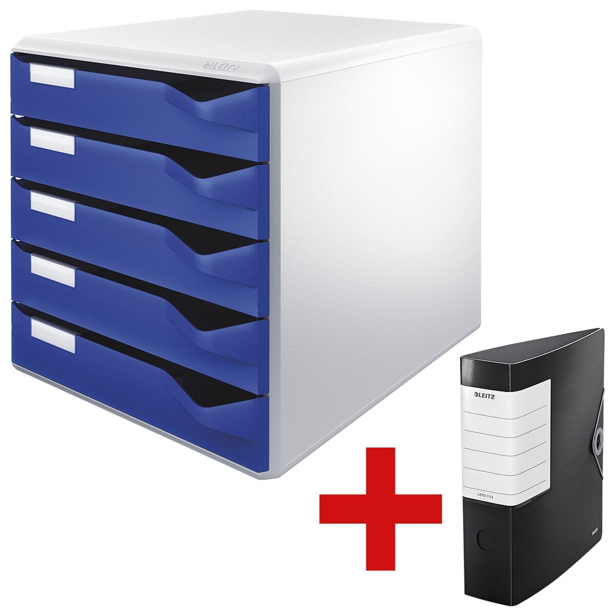 LEITZ Ladebox 5280 »Post-Set« incl. Ordner »180° Solid 1112«