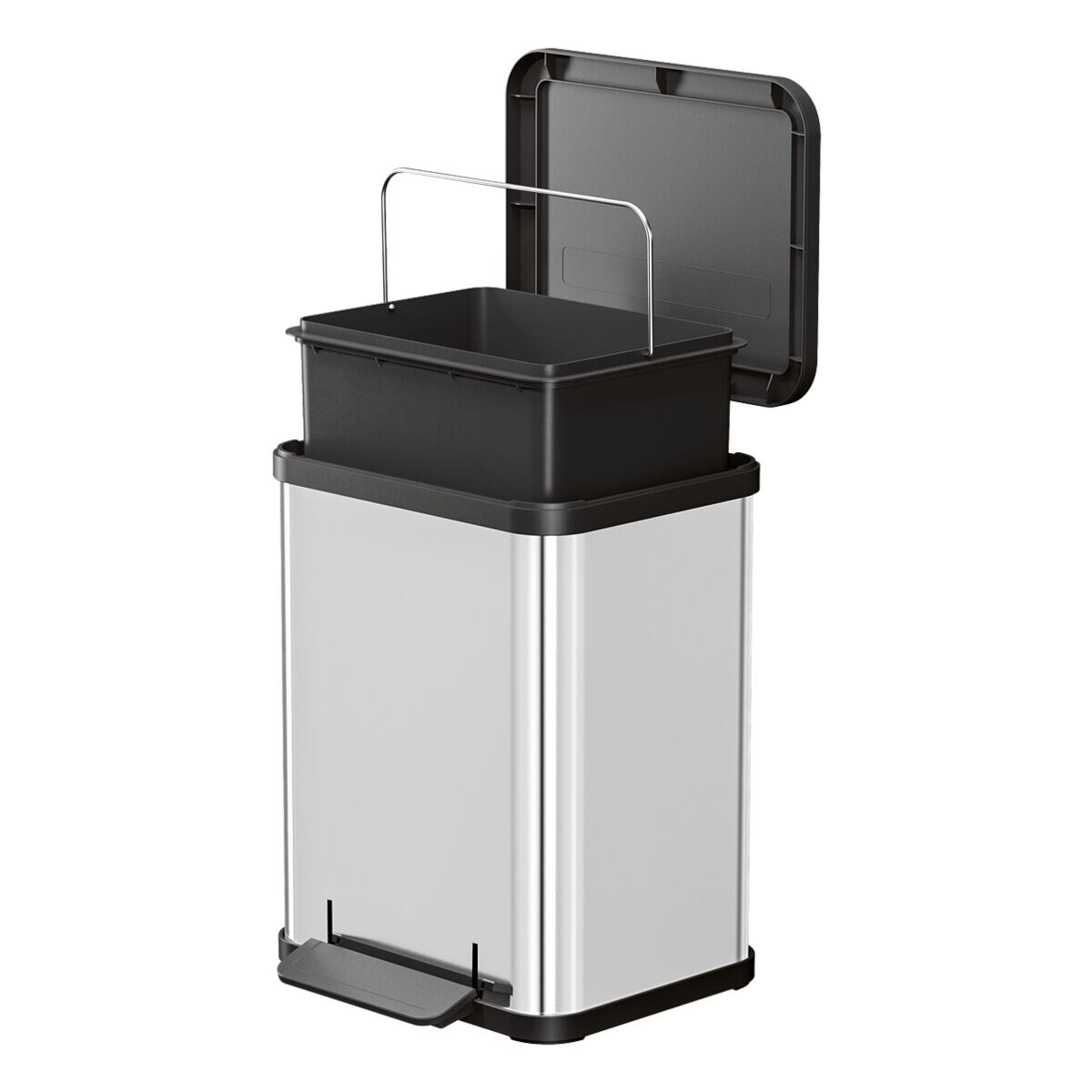 Hailo Afvalemmer »Eco uno Plus M« roestvrijstaal 17 liter