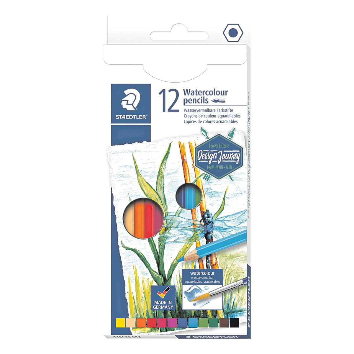 STAEDTLER Pak met 12 aquarell-kleurpotloden Watercolour