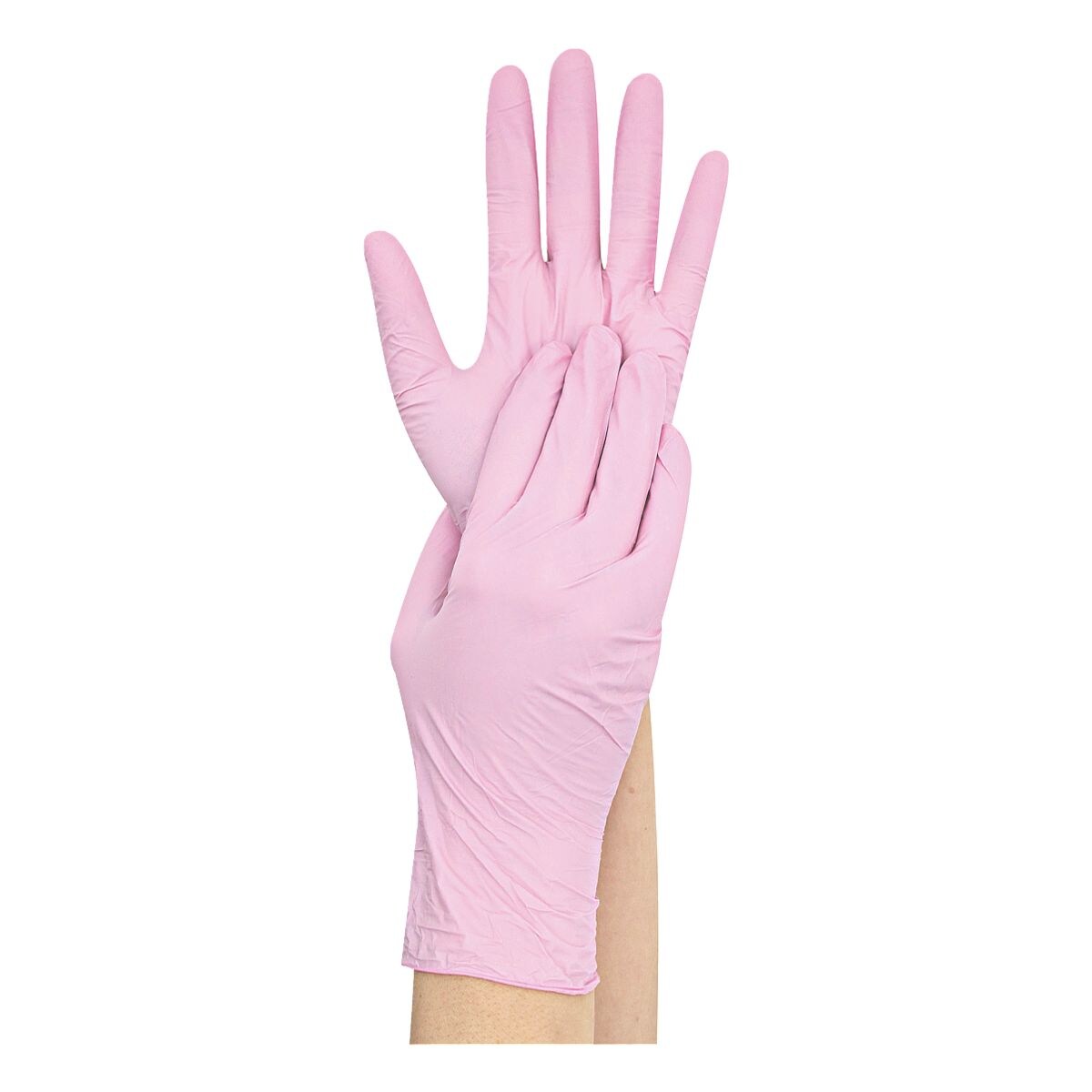 100 Franz Mensch wegwerphandschoenen Safe Light Nitril, Maat XL roze