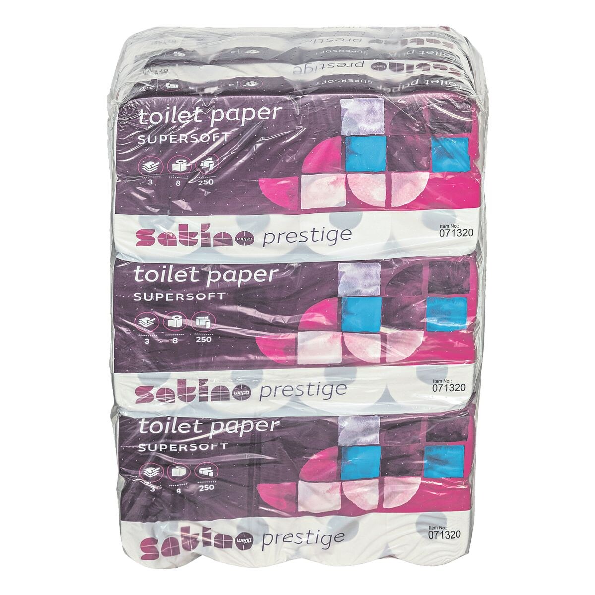 Satino prestige Toiletpapier Prestige 3-laags, extra wit - 72 rollen (9 pakken  8 rollen)