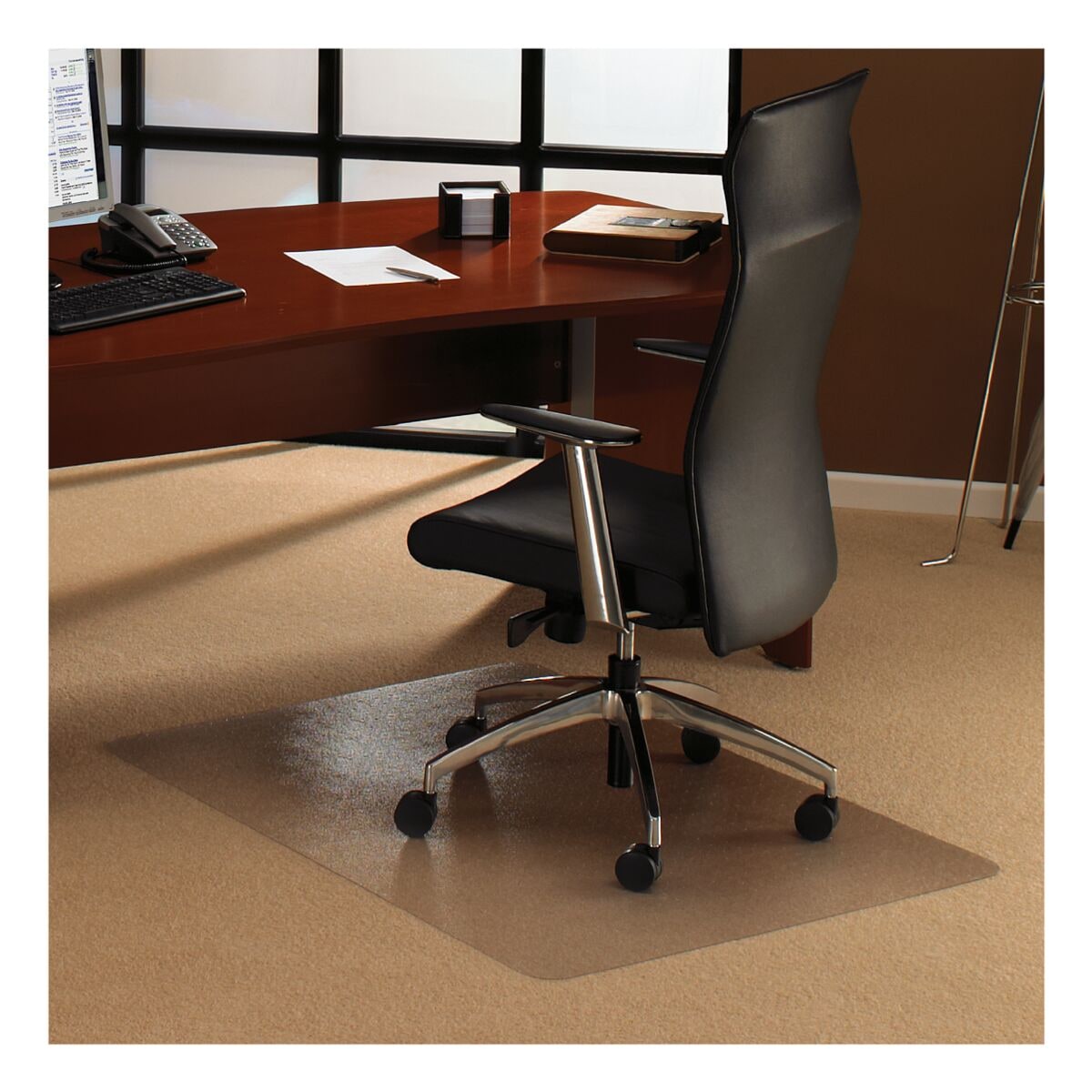 bureaustoelmat tapijt vloeren, polycarbonaat, rechthoek 100 x 120 cm, OTTO Office standaard