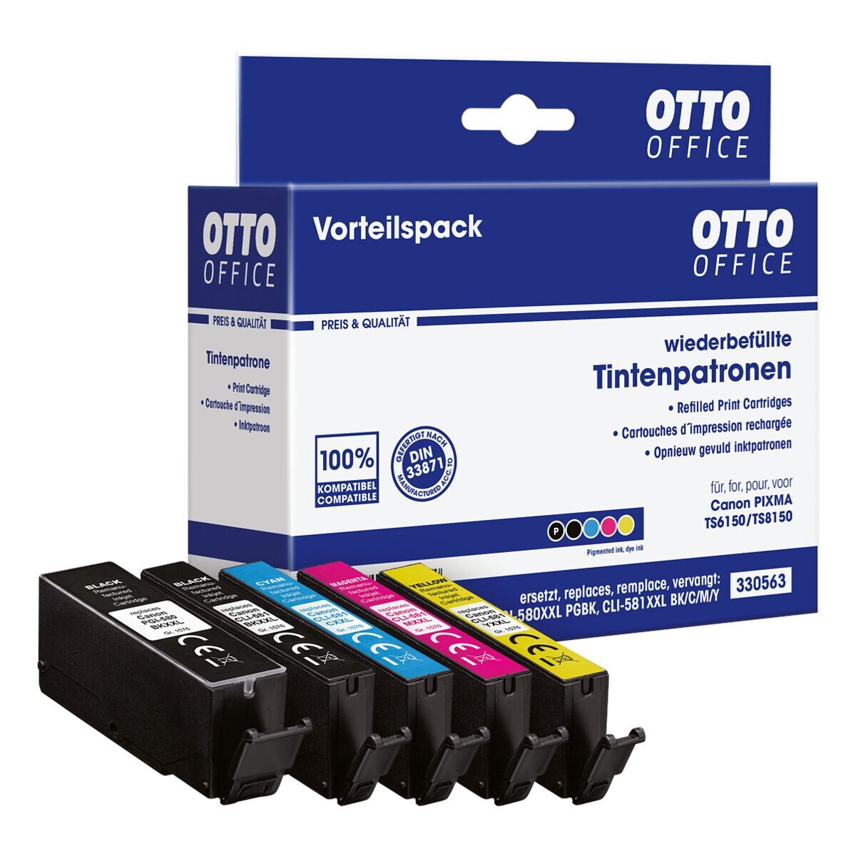 OTTO Office Inktpatronenset vervangt Canon »PGI-580XXLPGBK/CLI-581XXLBK/C/M/M/Y«
