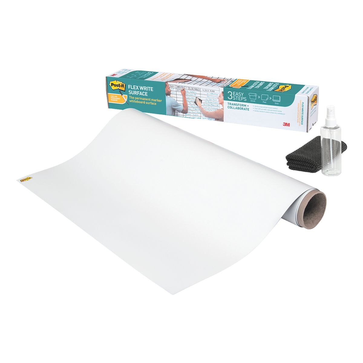 Post-it Whiteboardfolie »Flex Write« FWS4x3 incl. microvezeldoek en sproeifles