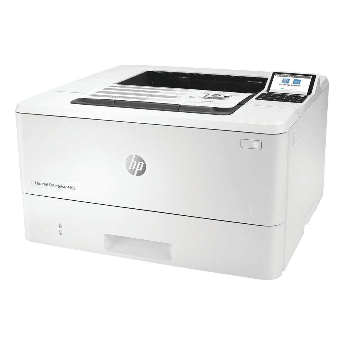 HP LaserJet Enterprise M406dn Laserprinter, A4 Zwart/wit laserprinter met LAN en null - HP Instant-Ink geschikt