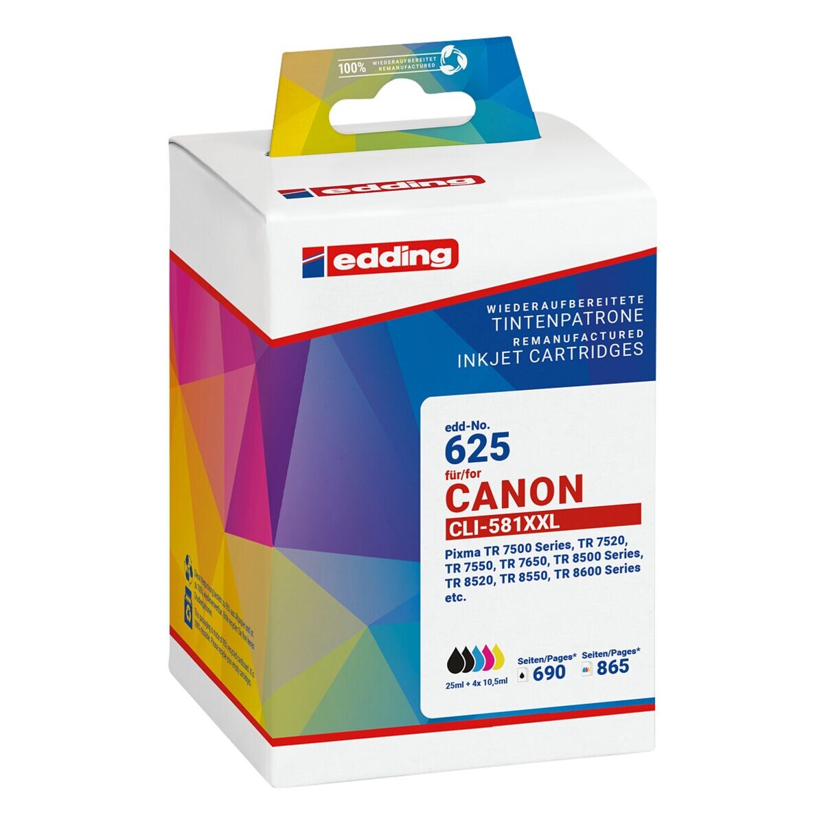 edding Inktset vervangt Canon »PGI-580XXL BK/CLI-581XXL Multipack«