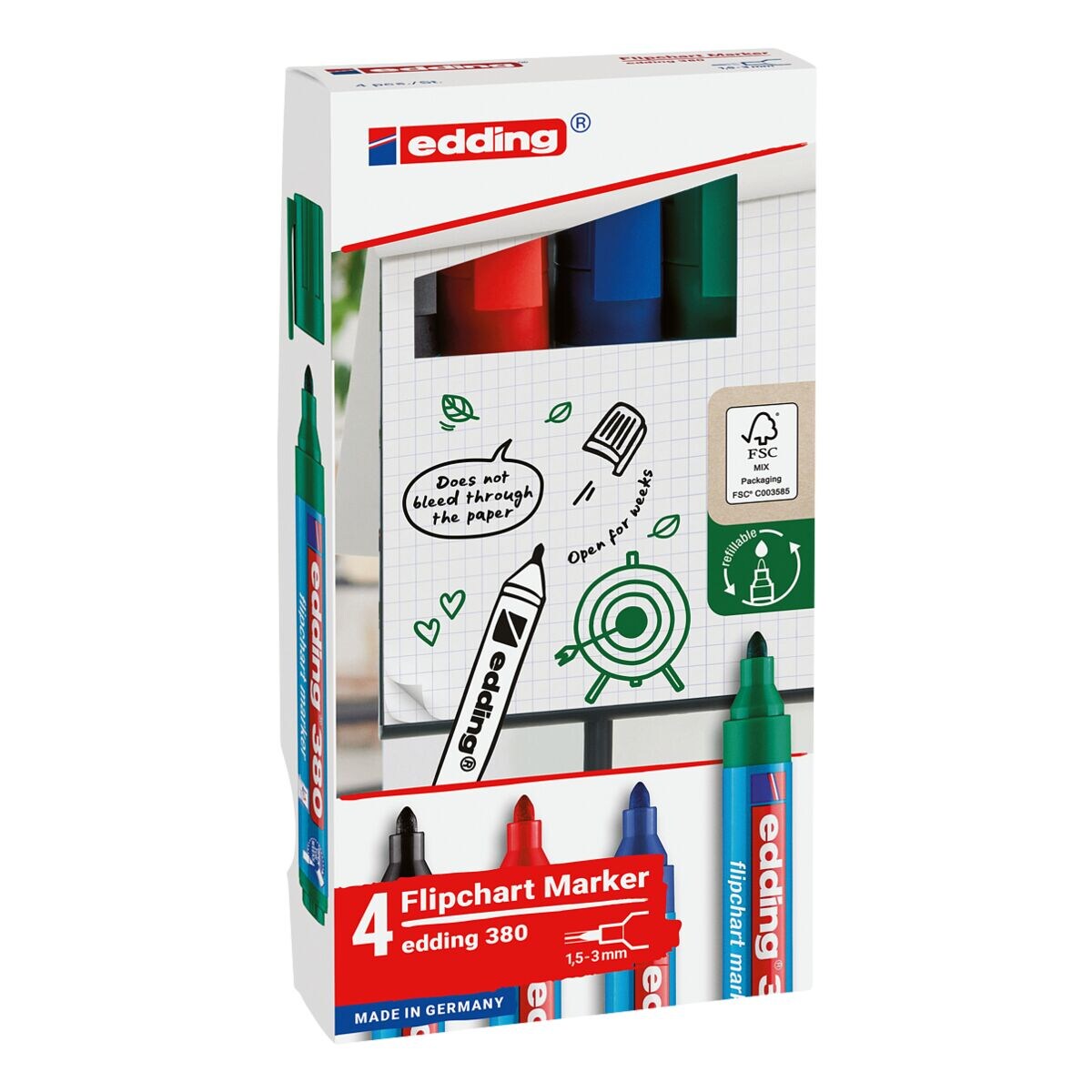 edding Pak van 4 flipchart-markers »380«