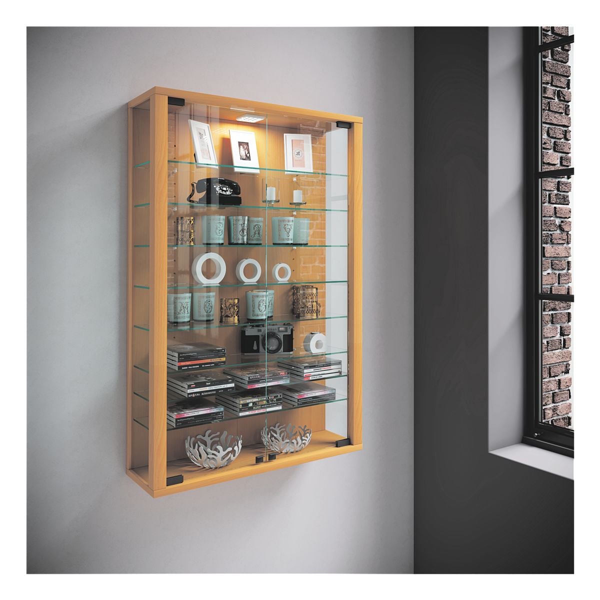 VCM Vitrinekast »Vitrosa Mini LED«