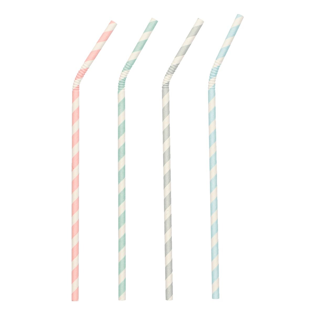 Papstar Pak met 100 papieren rietjes »pure Stripes«