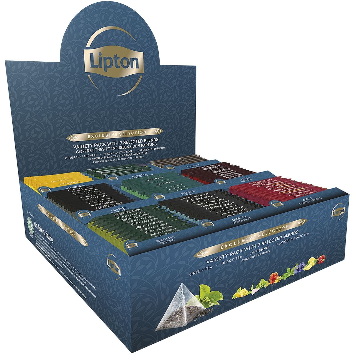 Lipton Theedoos Exclusive Selection 9 variteiten kopjesportie, 108 stuks