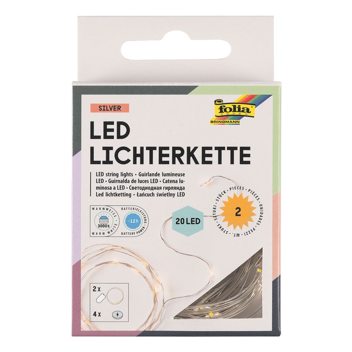 folia Set van 2 LED lichtsnoer 2,2 m