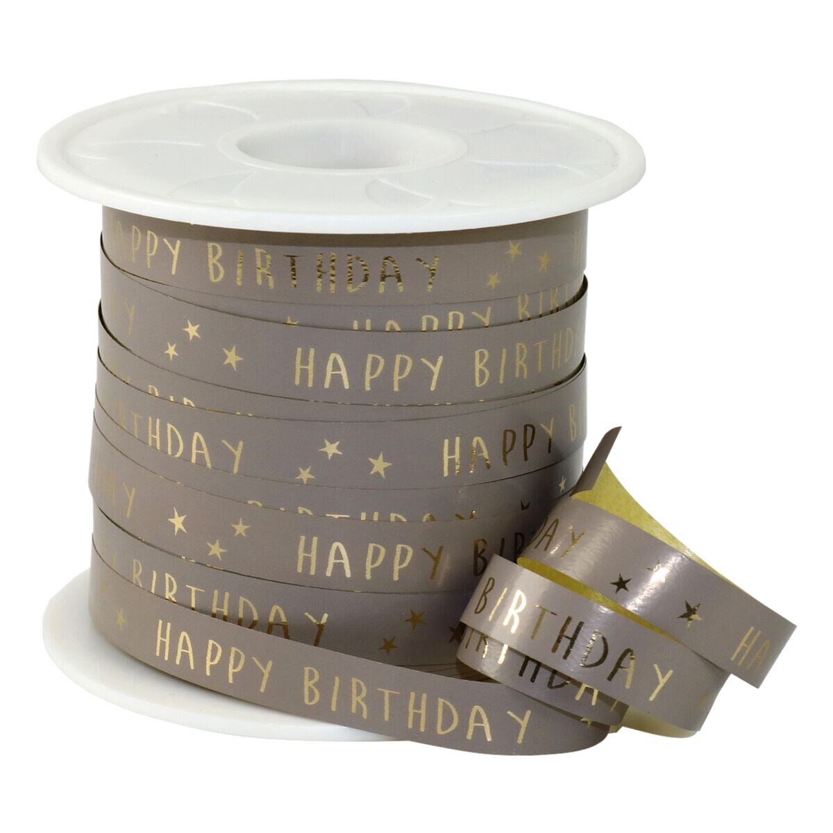 PRÄSENT Lint met motief »Birthday« 10 mm x 100 m