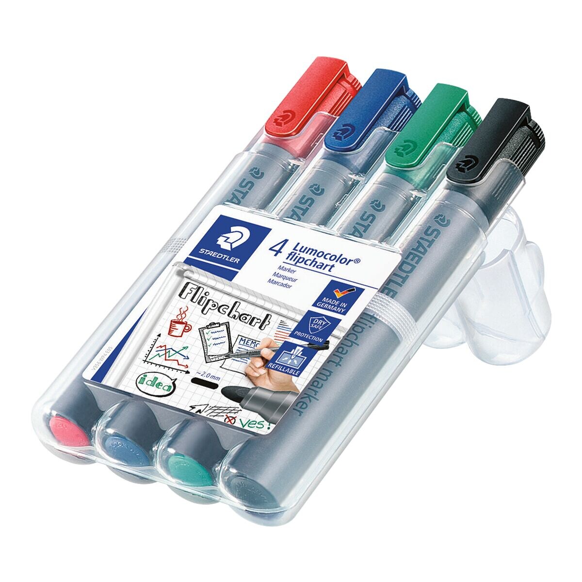 STAEDTLER Pak van 4 flipchart-markers »Lumocolor 356«