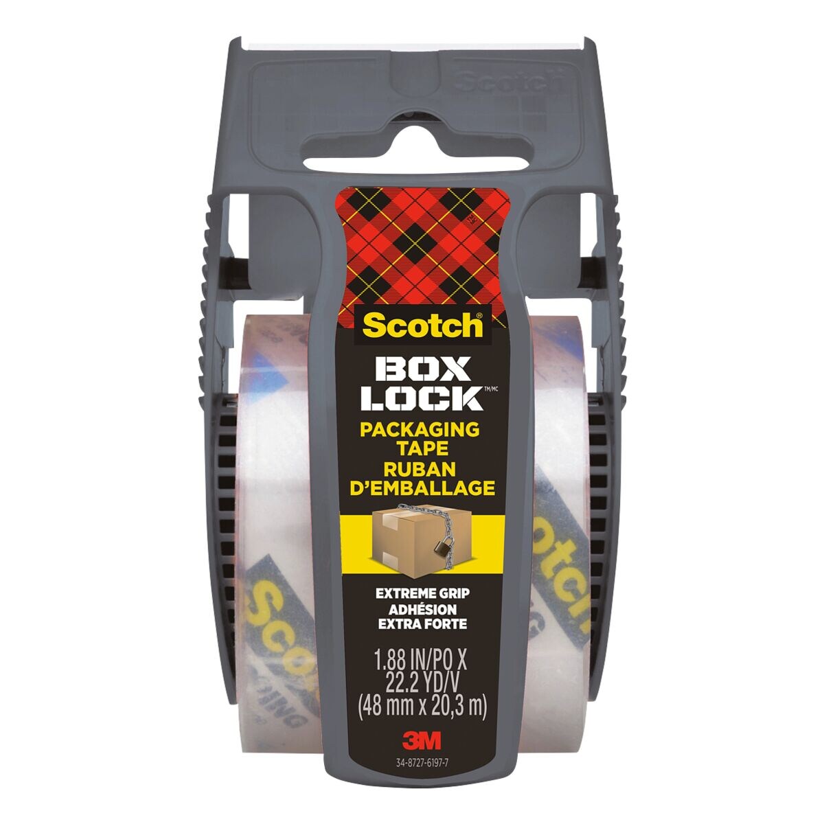 Verpakkingstape met afroller Scotch Box Lock, 50 mm breed, 20.3 m lang