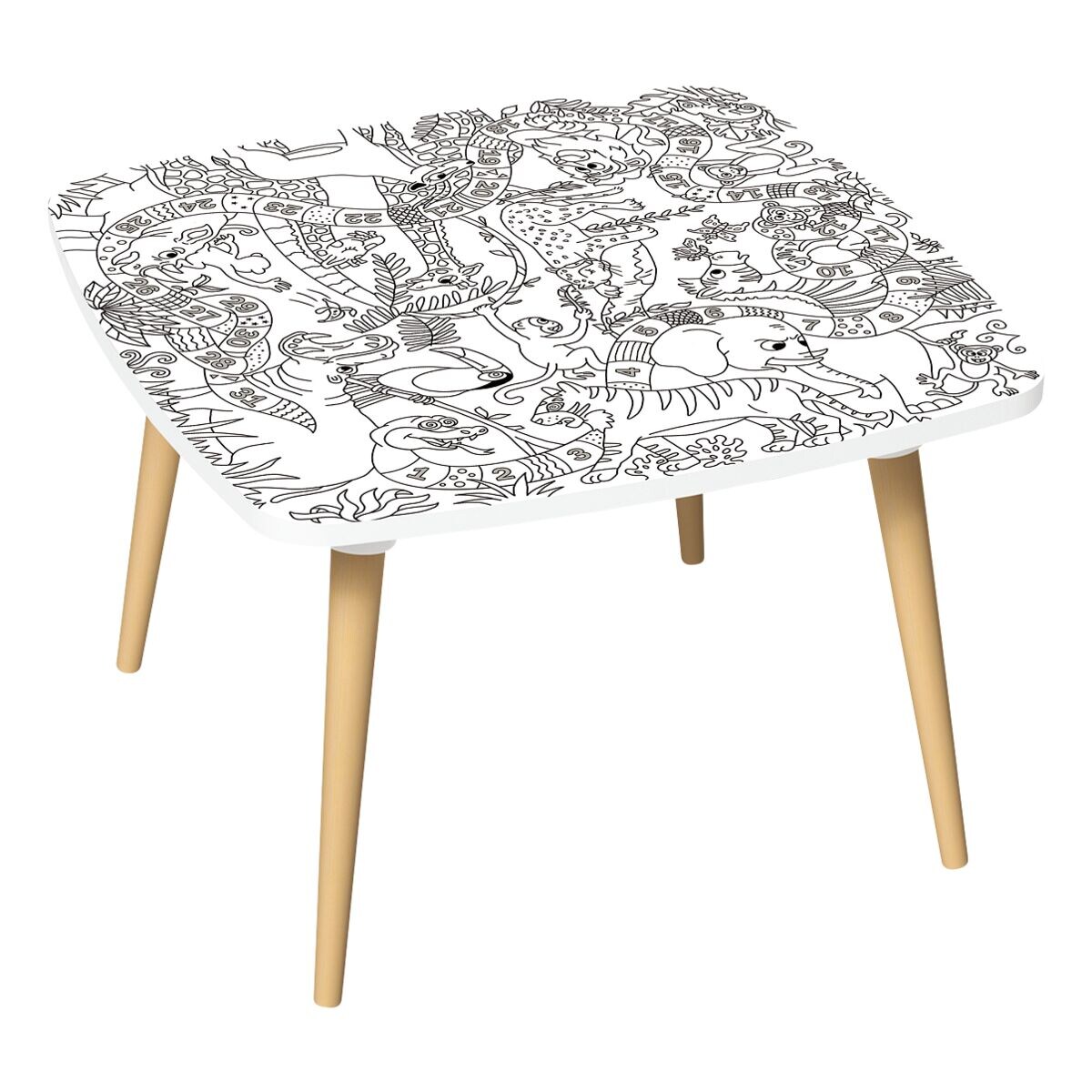Paperflow Kleurtafel Kids »Oerwoud« 60 cm, 4 poten