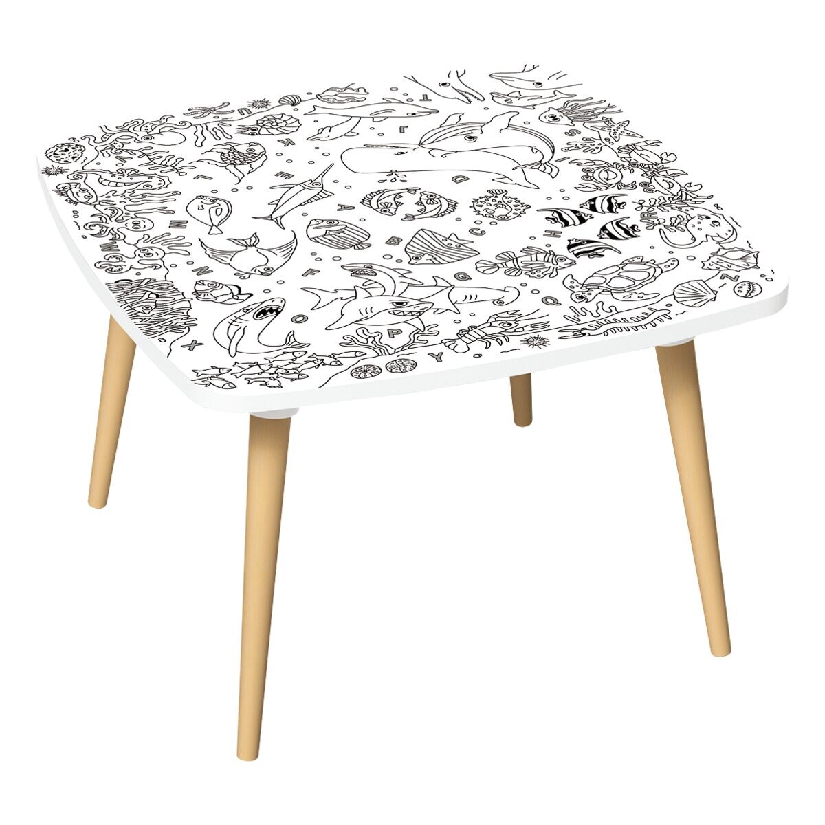 Paperflow Kleurtafel Kids »Oceaan« 60 cm, 4 poten