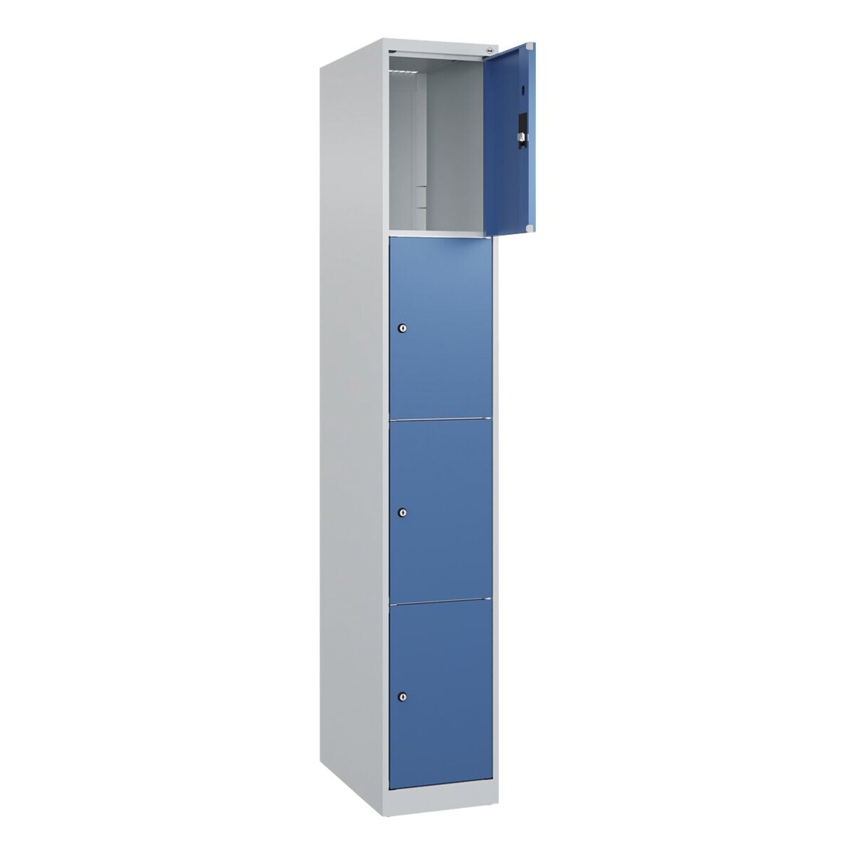 CP kast met kluisjes Classic Plus corpus lichtgrijs, 1x4, staal, vloerstaand, 30 x 185 cm