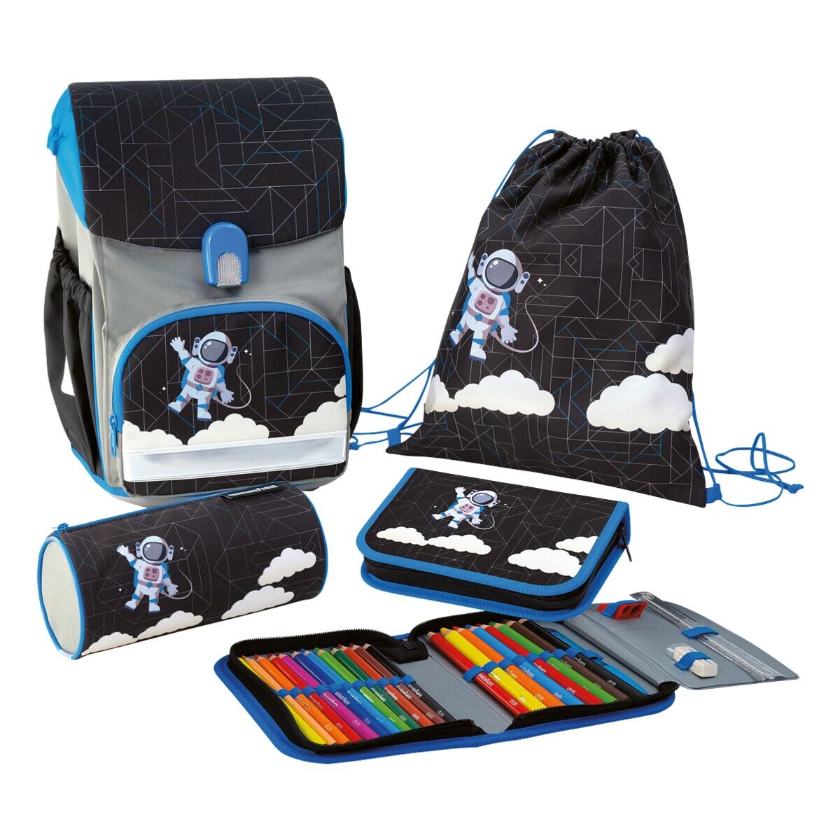 EBERHARD FABER 4-delige schooltassenset »EFAlino Astronaut«