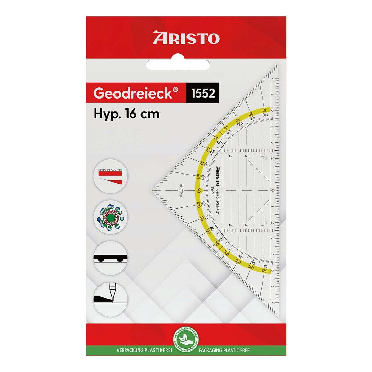 Aristo Geodriehoek - 16 cm