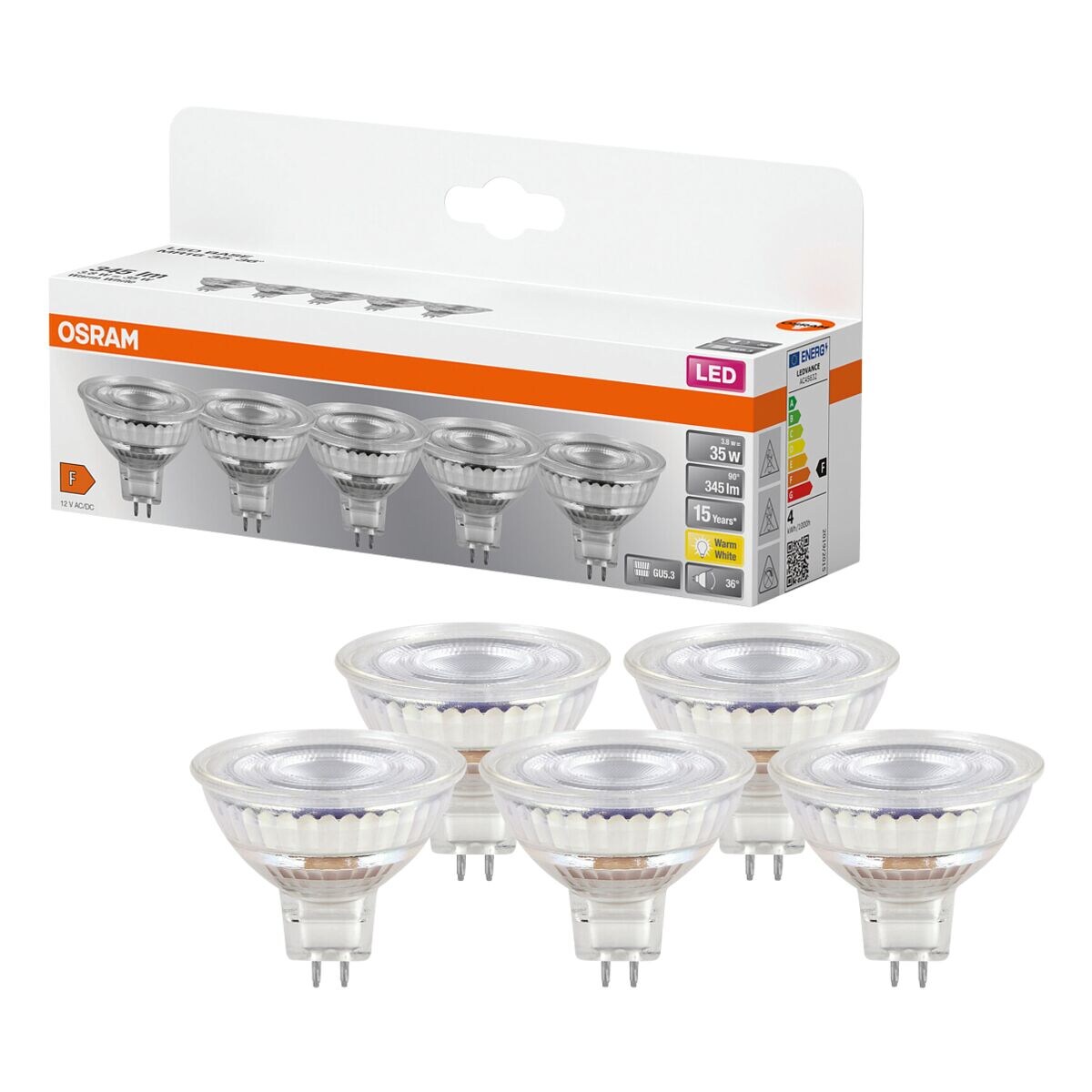 Osram Pak met 5 LED-lamp G5.3 2700 K