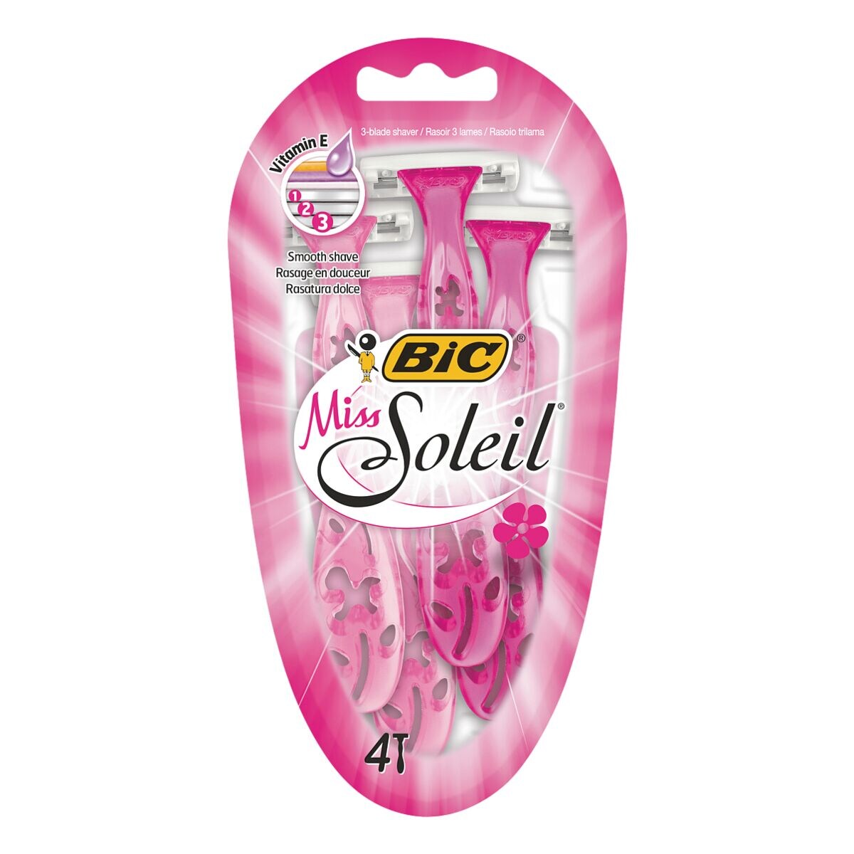 BIC Pak met 4 »Miss Soleil« wegwerpscheermesjes