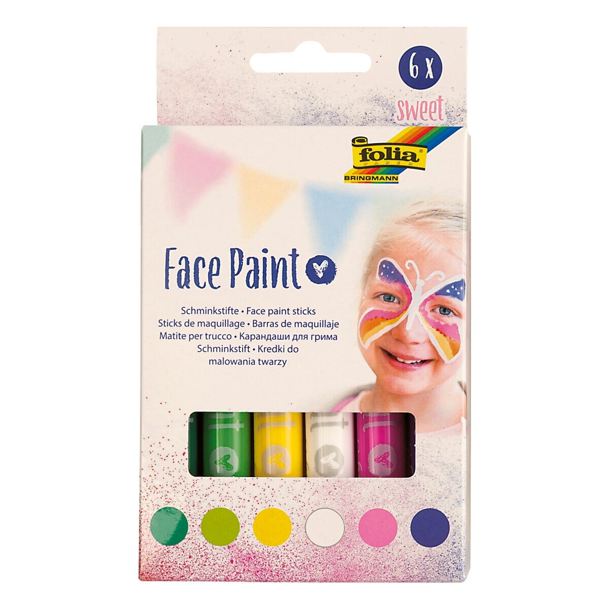 folia Pak met 6 schminkstiften »Sweet«