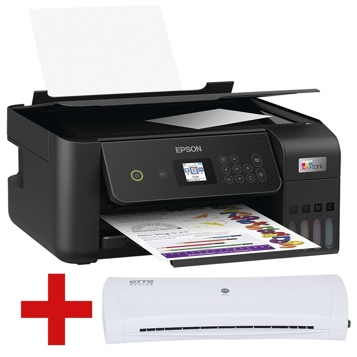 Epson EcoTank ET-2870 All-in-one-printer A4 Kleuren inkjetprinter met WLAN incl. A4 Lamineerapparaat »OL-1710«