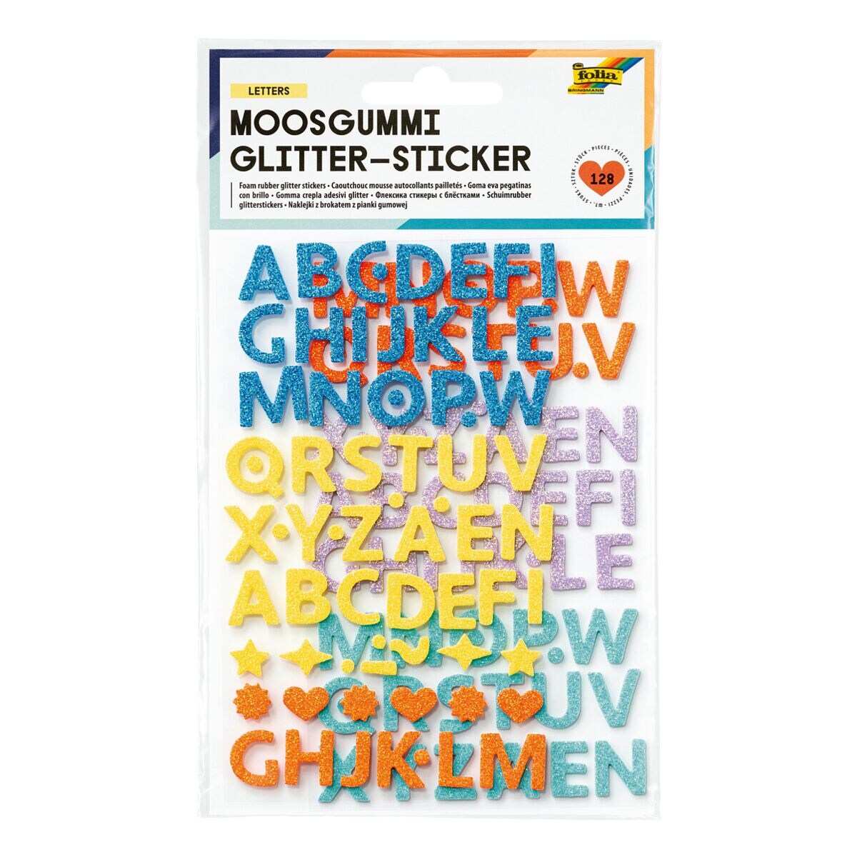 folia Schuimrubber glitterstickers »Letters«