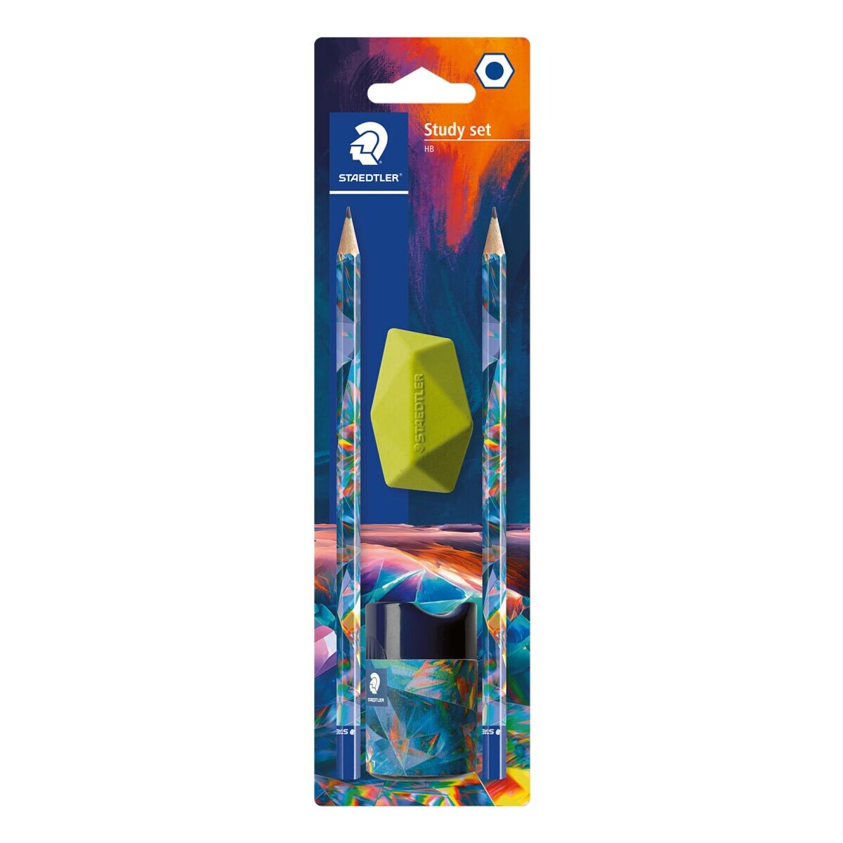 Set potloden STAEDTLER, HB, met gom