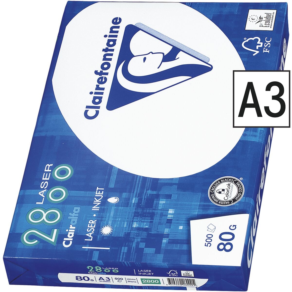 Multifunctioneel printpapier A3 Clairefontaine 2800 - 500 bladen (totaal)