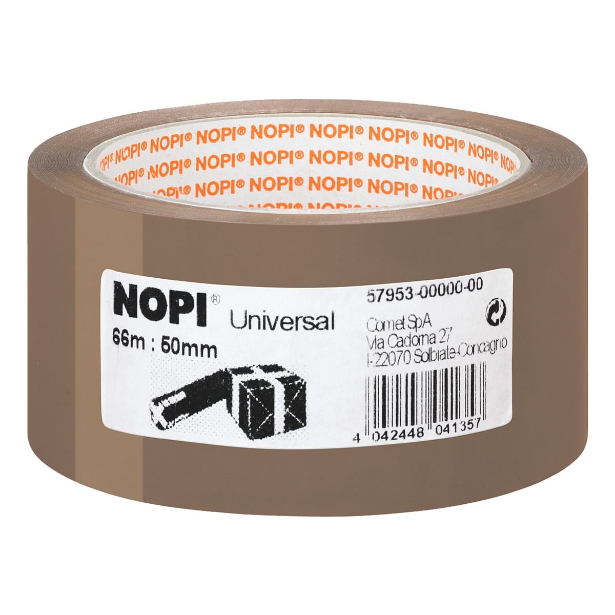 verpakkingstape Nopi Universal, 50 mm breed, 66 m lang
