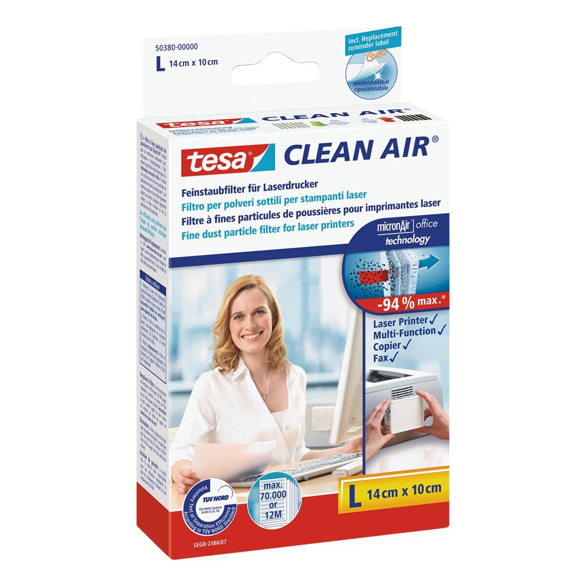 tesa Filter tegen fijnstofdeeltjes »Clean Air« 50380