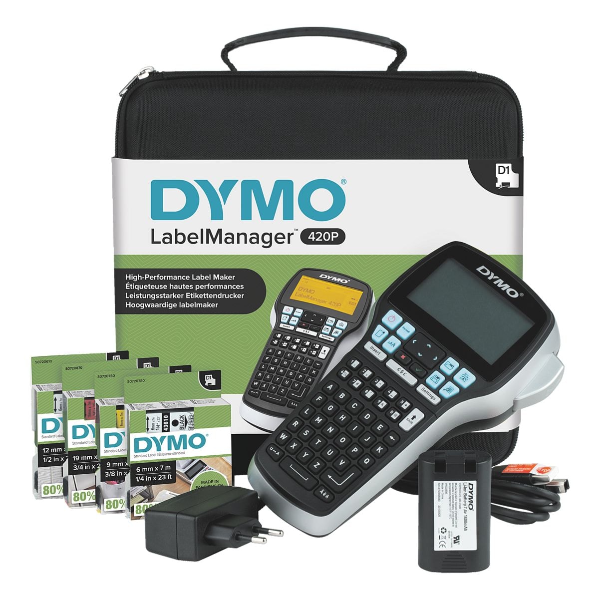 DYMO Labelmakerset LM 420P etiketteringsset in koffer