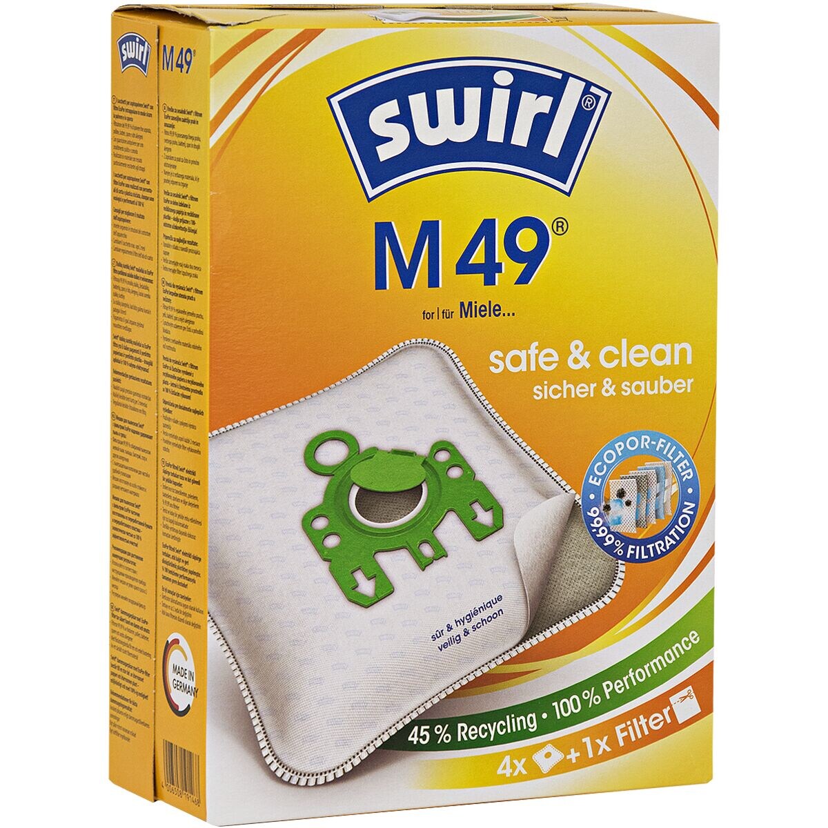Swirl Stofzuigerzakken »M49 EcoPor®«