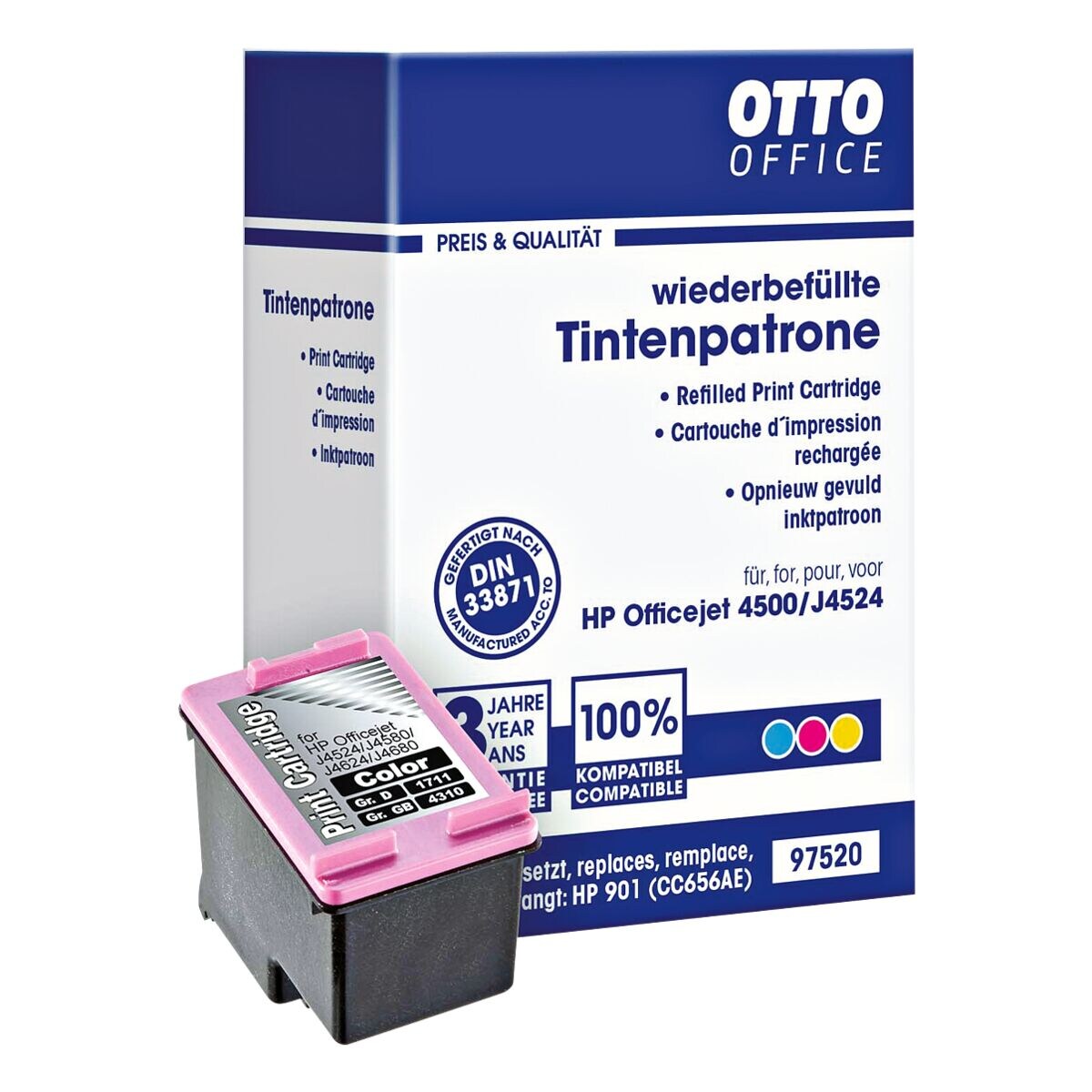 OTTO Office Inktpatroon vervangt HP  CC656AE Nr. 901