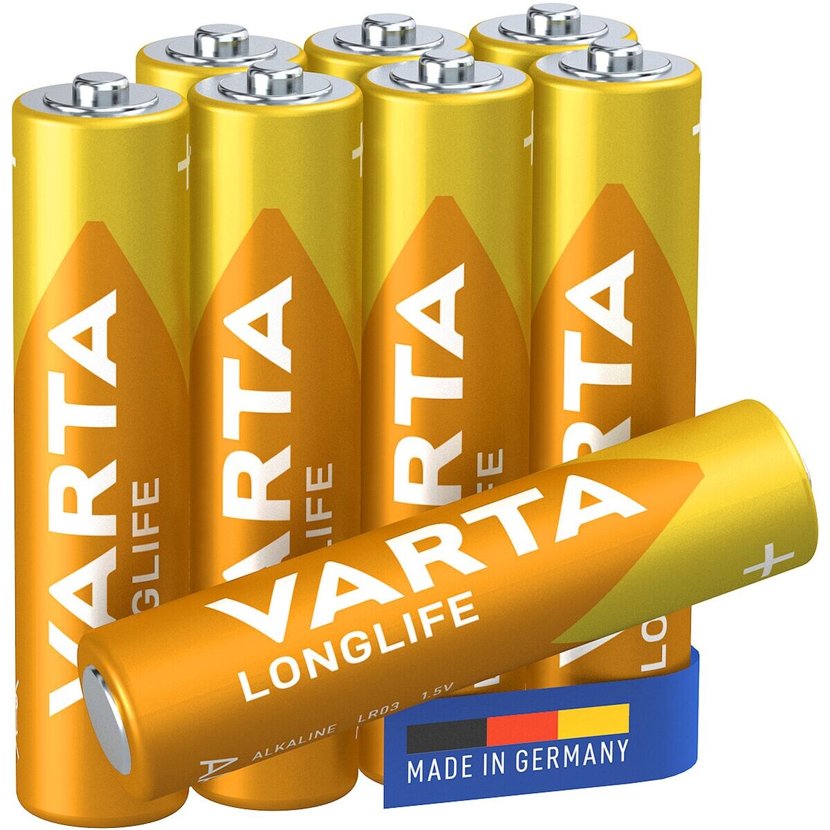 Varta Pak van 8 batterijen »LONGLIFE« Micro / AAA / LR03
