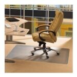 Bureaustoelmat 120x90 cm, rechthoek, voor laagpolige vloerbedekking