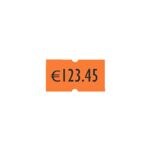 Pak met 1200 etiketten voor prijstang (oranje - permanent)