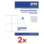 OTTO Office 2x pak met 400 bladen à 4 universele etiketten